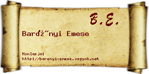 Barényi Emese névjegykártya